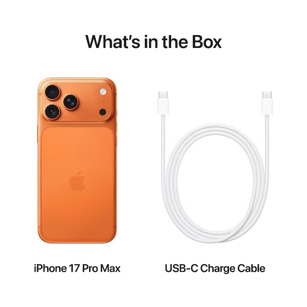 iPhone 17 Pro Max and USB-C Charge Cable Singapore