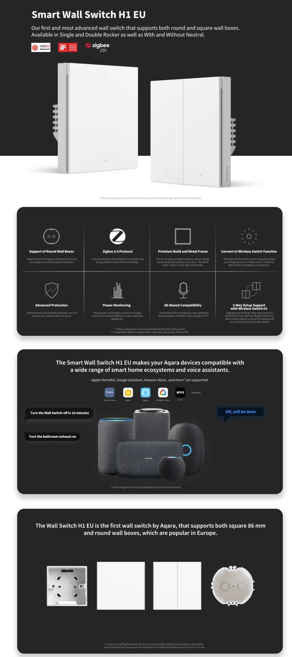 Aqara H1 Smart Wall Switch Price Singapore